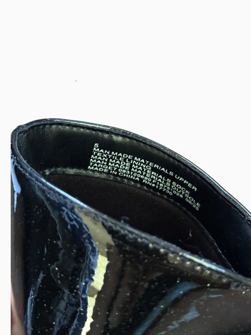 Girls Black Patent Combat Boots Lug Sole Size 5 Big Kids Art Class Myra New - Picture 3 of 8